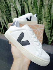Tênis Vert Branco Preto Premium Feminino