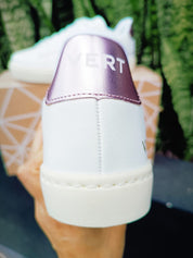 Tênis Vert Branco Rosa Metal Premium Feminino