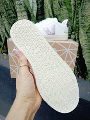 Tênis Vert Branco Rosa Metal Premium Feminino