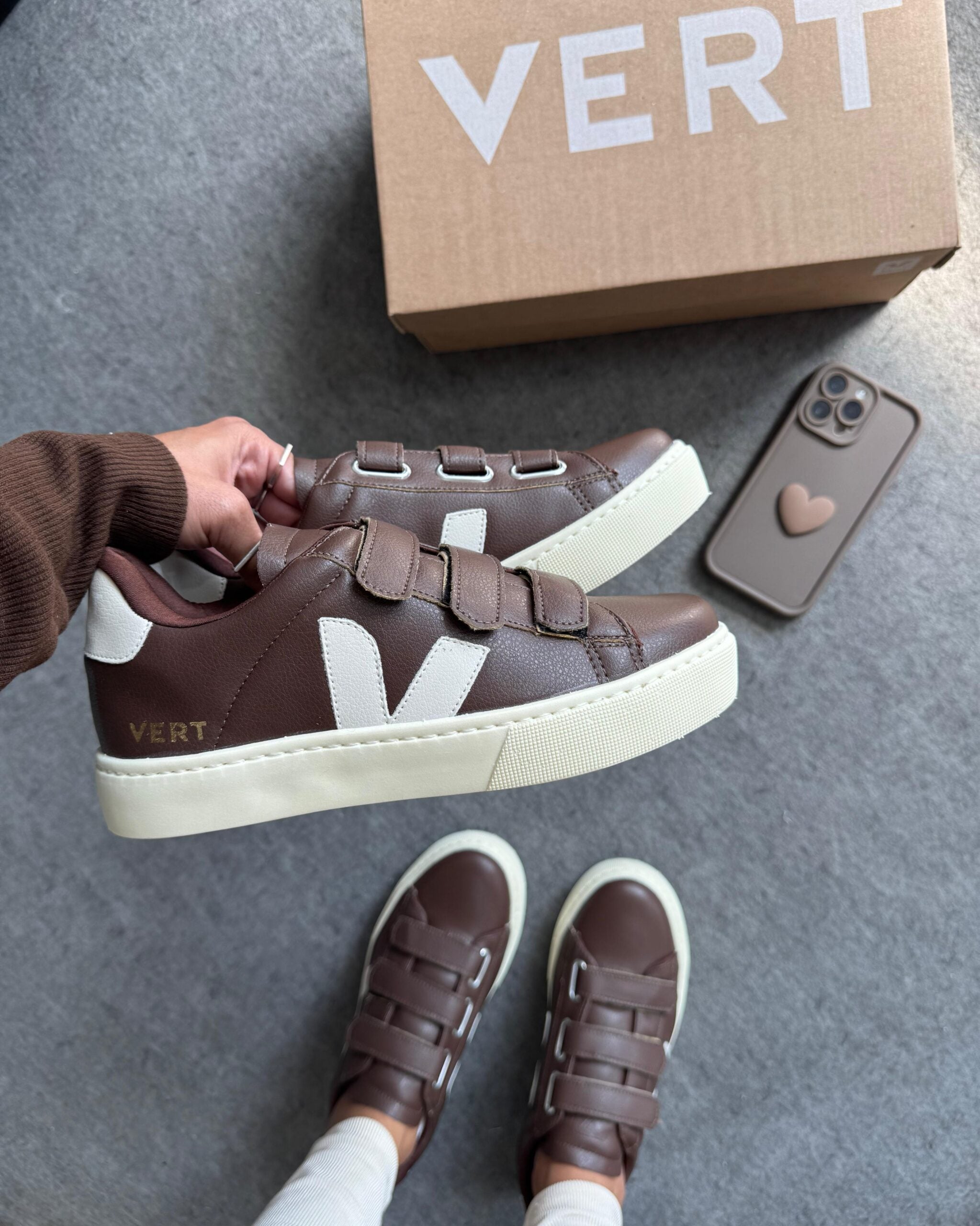 Vert Velcro Marrom Atacado